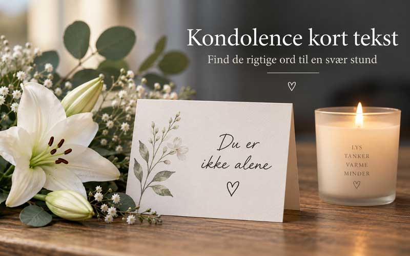 Kondolence kort tekst – 30+ smukke og respektfulde hilsner