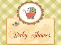 Baby Shower - send Kort og Invitation til Baby Shower