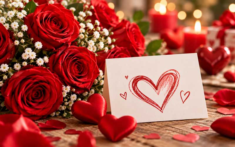Tekst til valentinskort – 30+ romantiske & søde hilsner