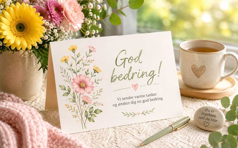 Tekst til god bedring kort – skriv en varm og personlig hilsen